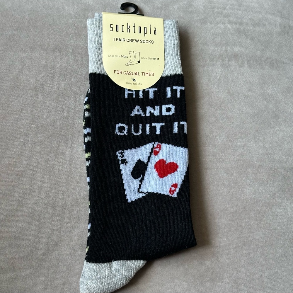 Topia Black and White Casual Socks with Graphic Designs